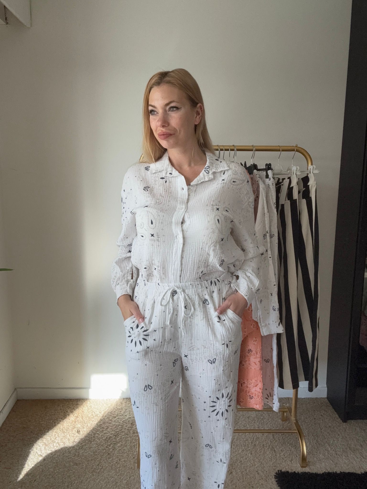 Matching set paisley print