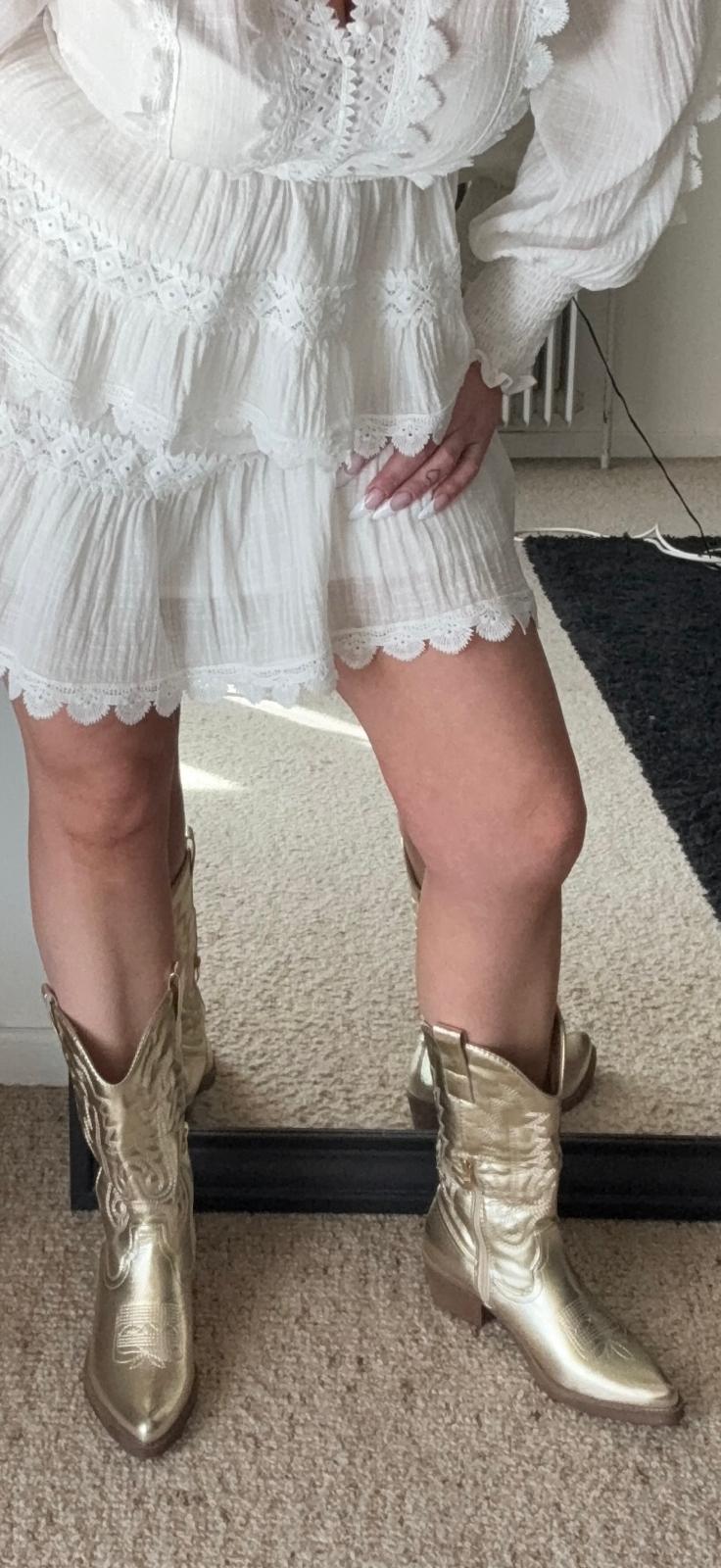 Golden Cowboy Boots