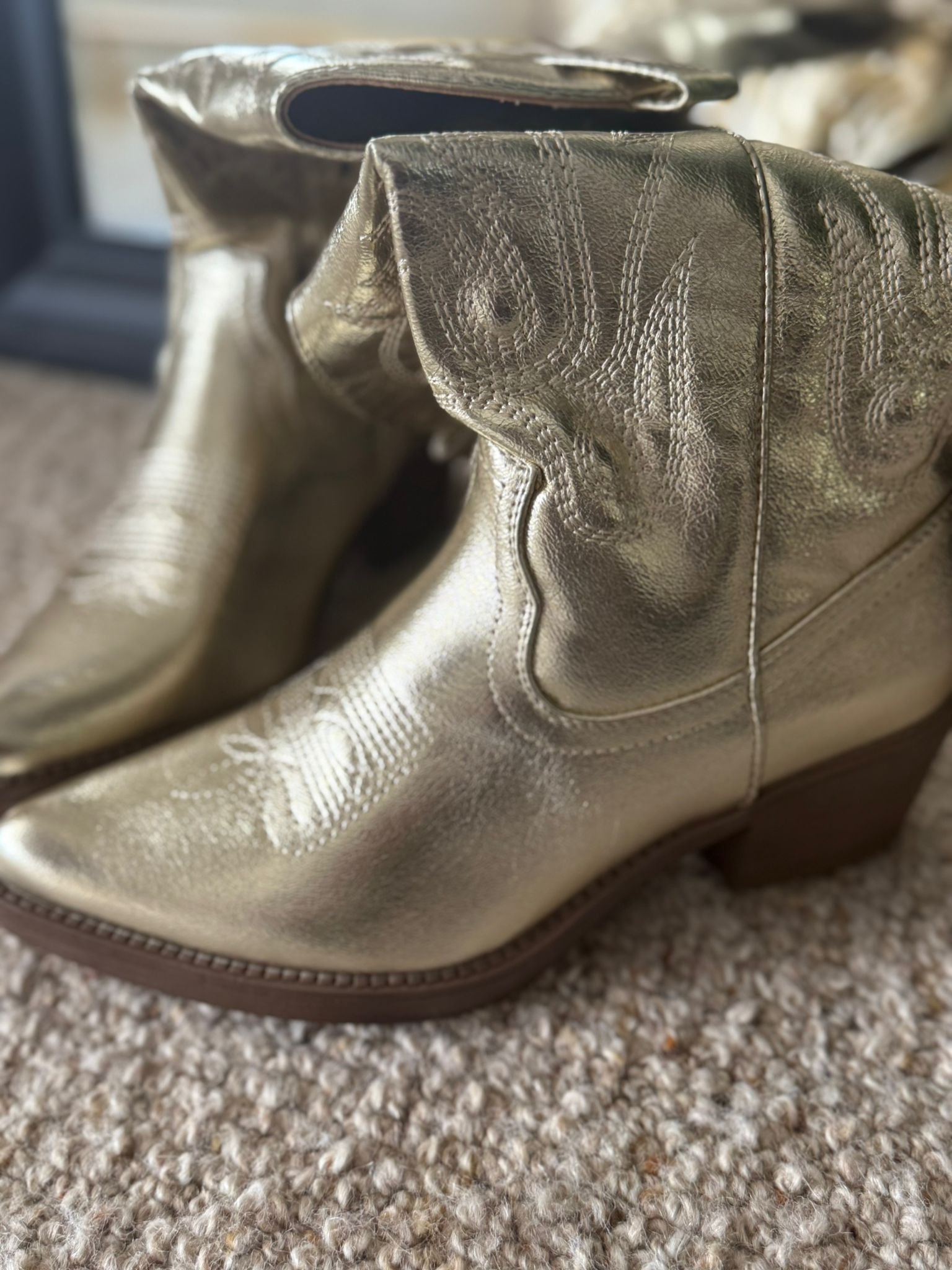 Golden Cowboy Boots