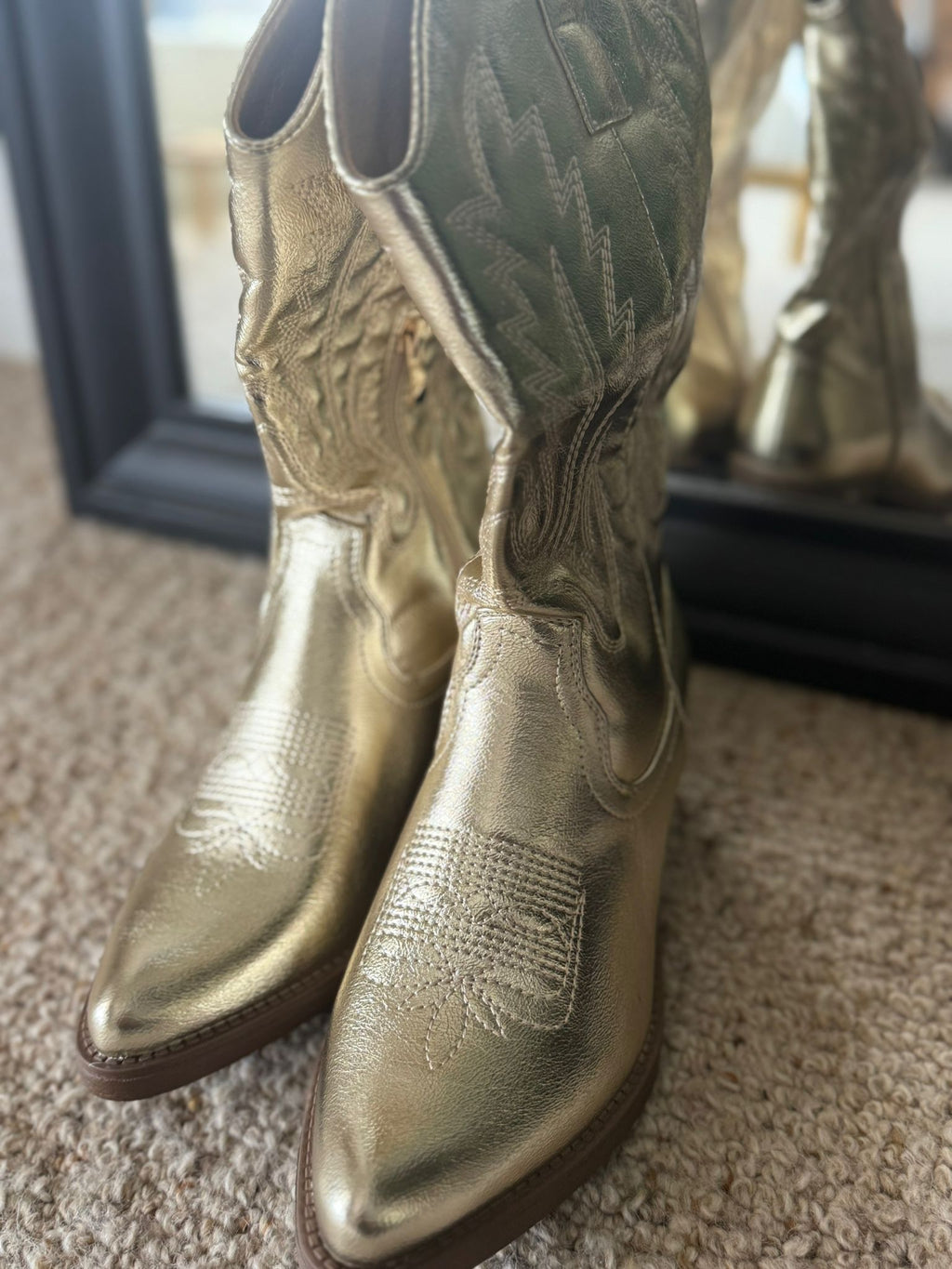 Golden Cowboy Boots