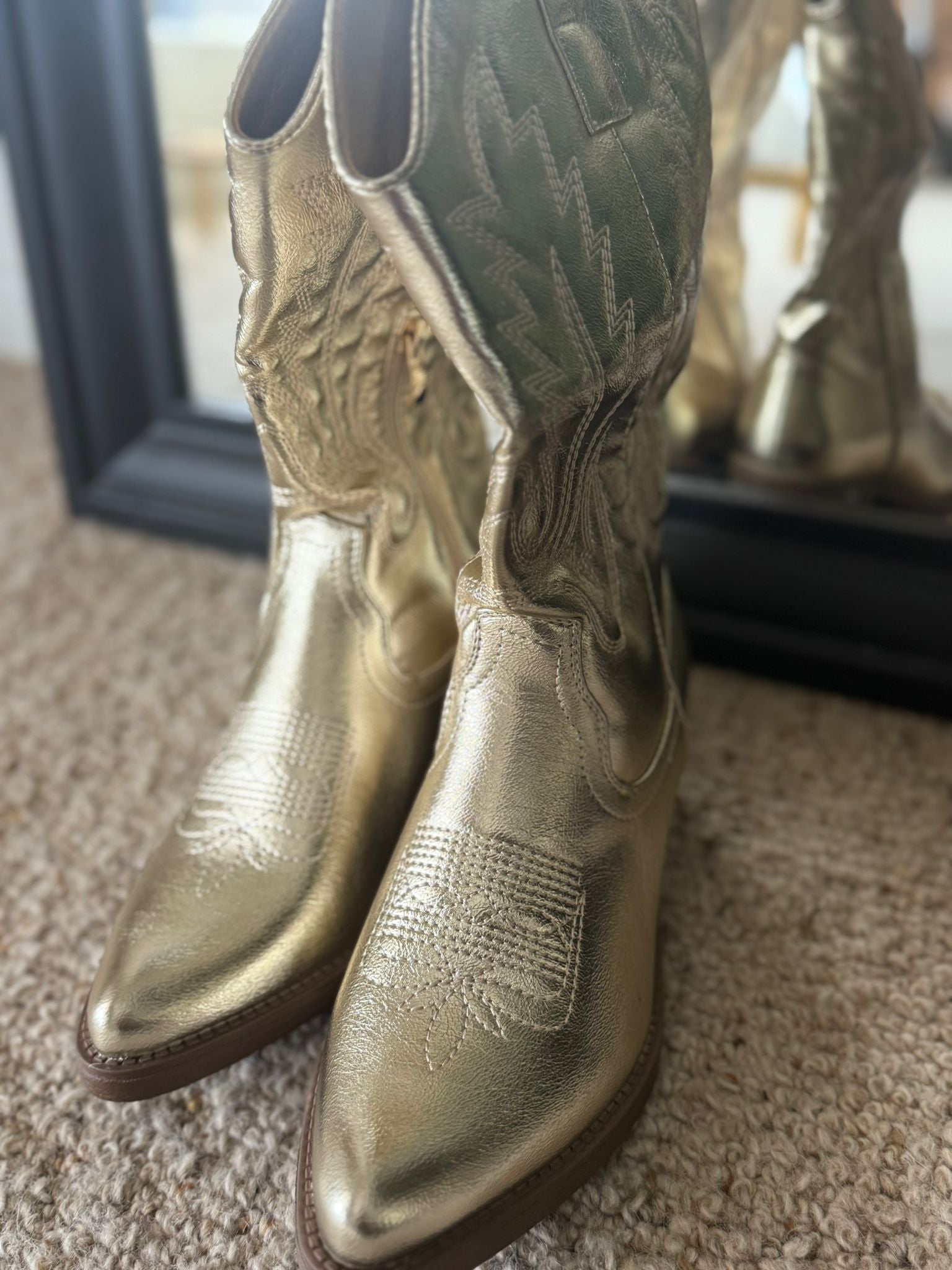 Golden Cowboy Boots