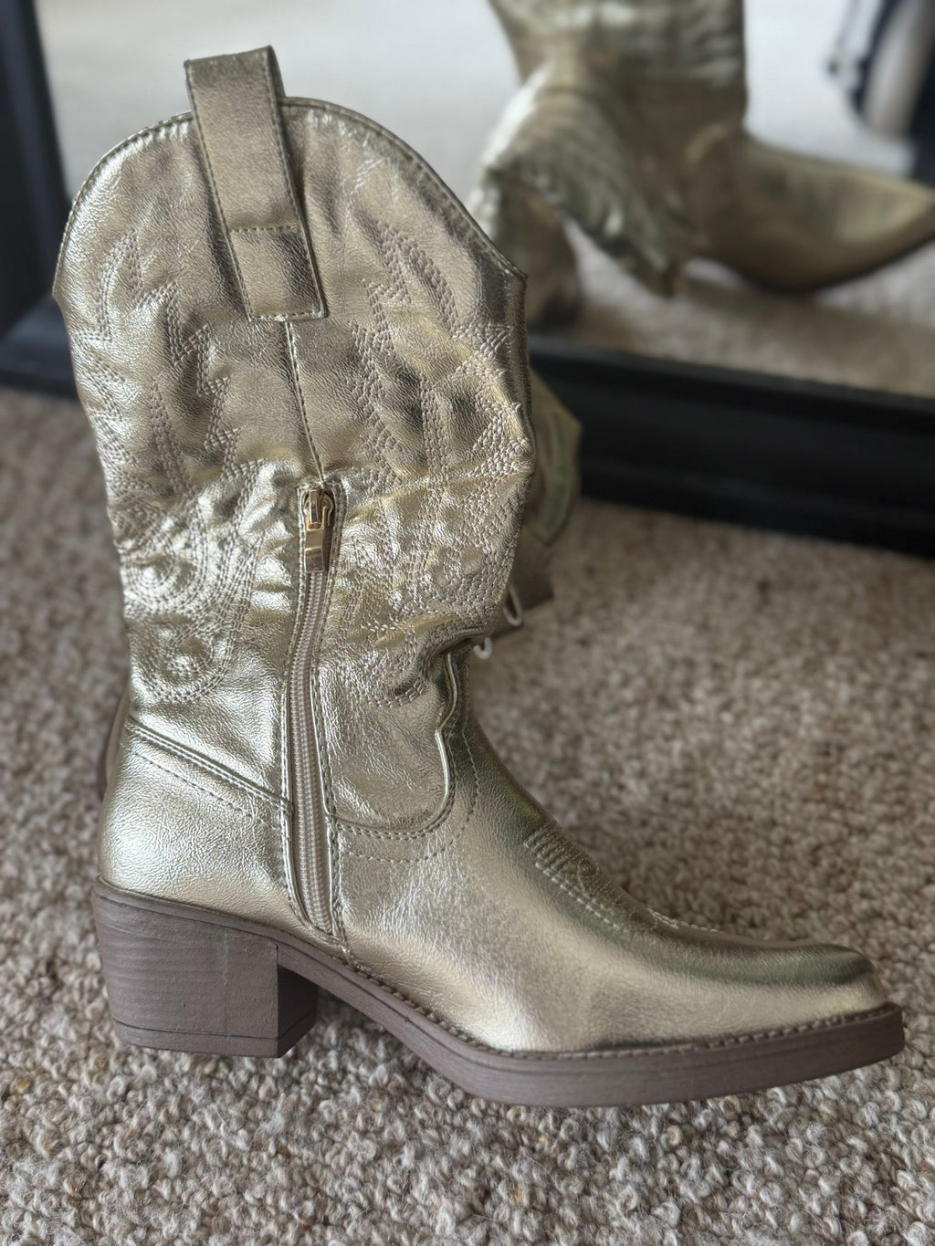 Golden Cowboy Boots