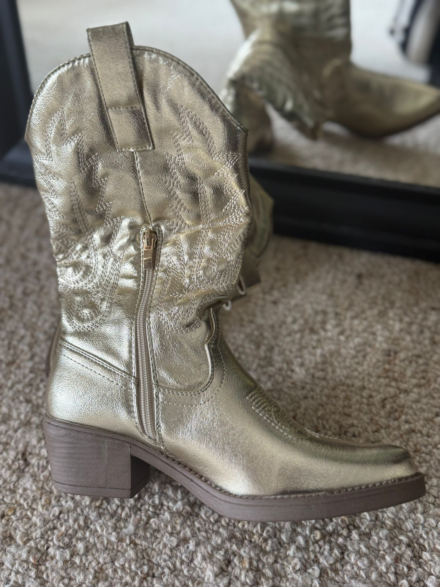 Golden Cowboy Boots