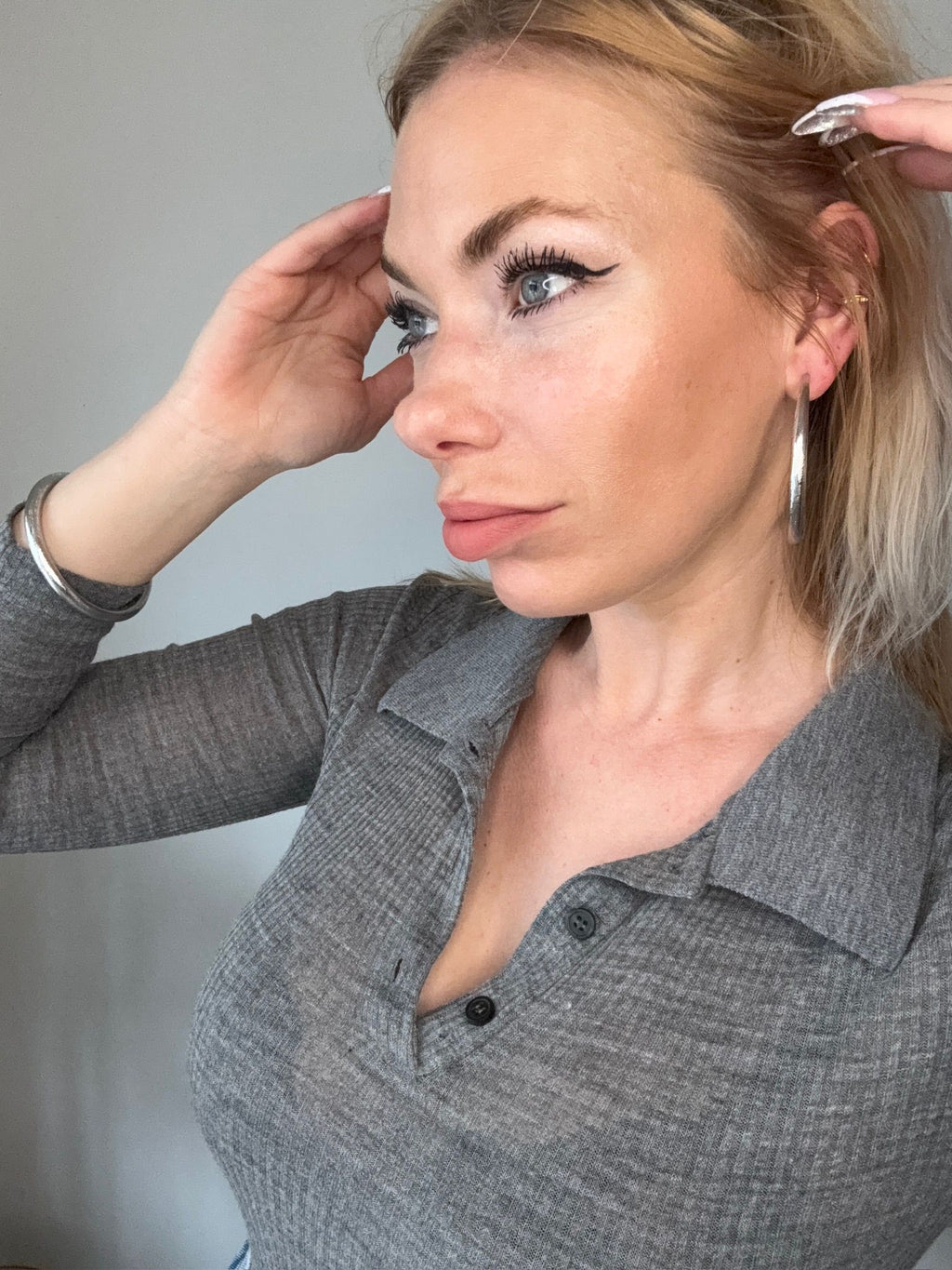 Silver Hoops