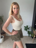 Khaki Denim Short