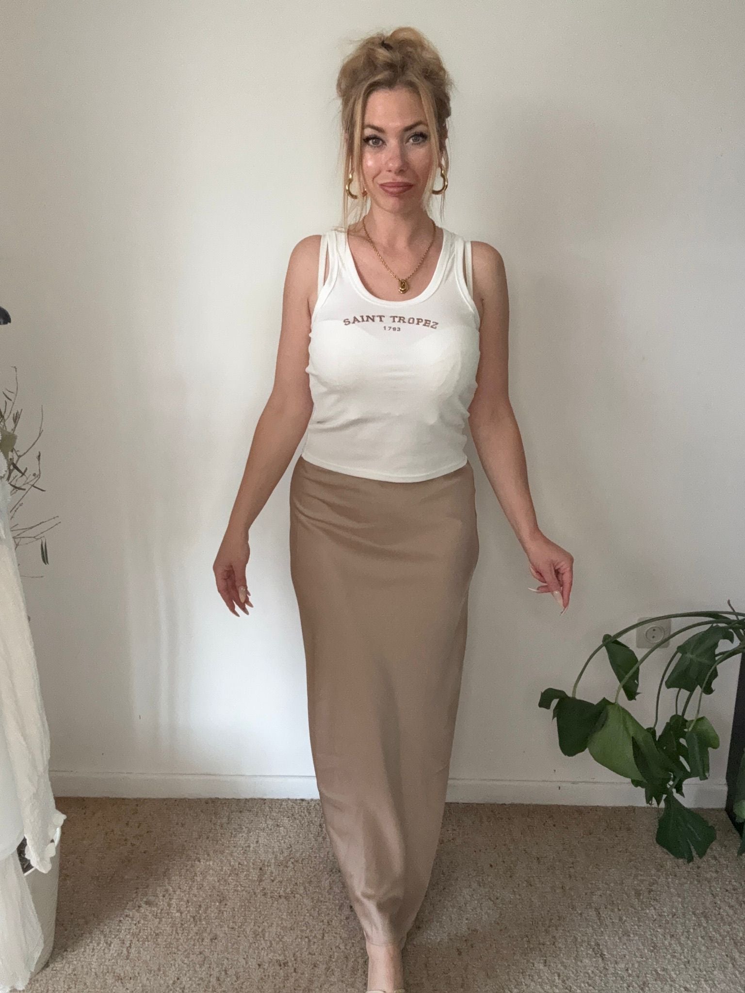 Satin Maxi Rok