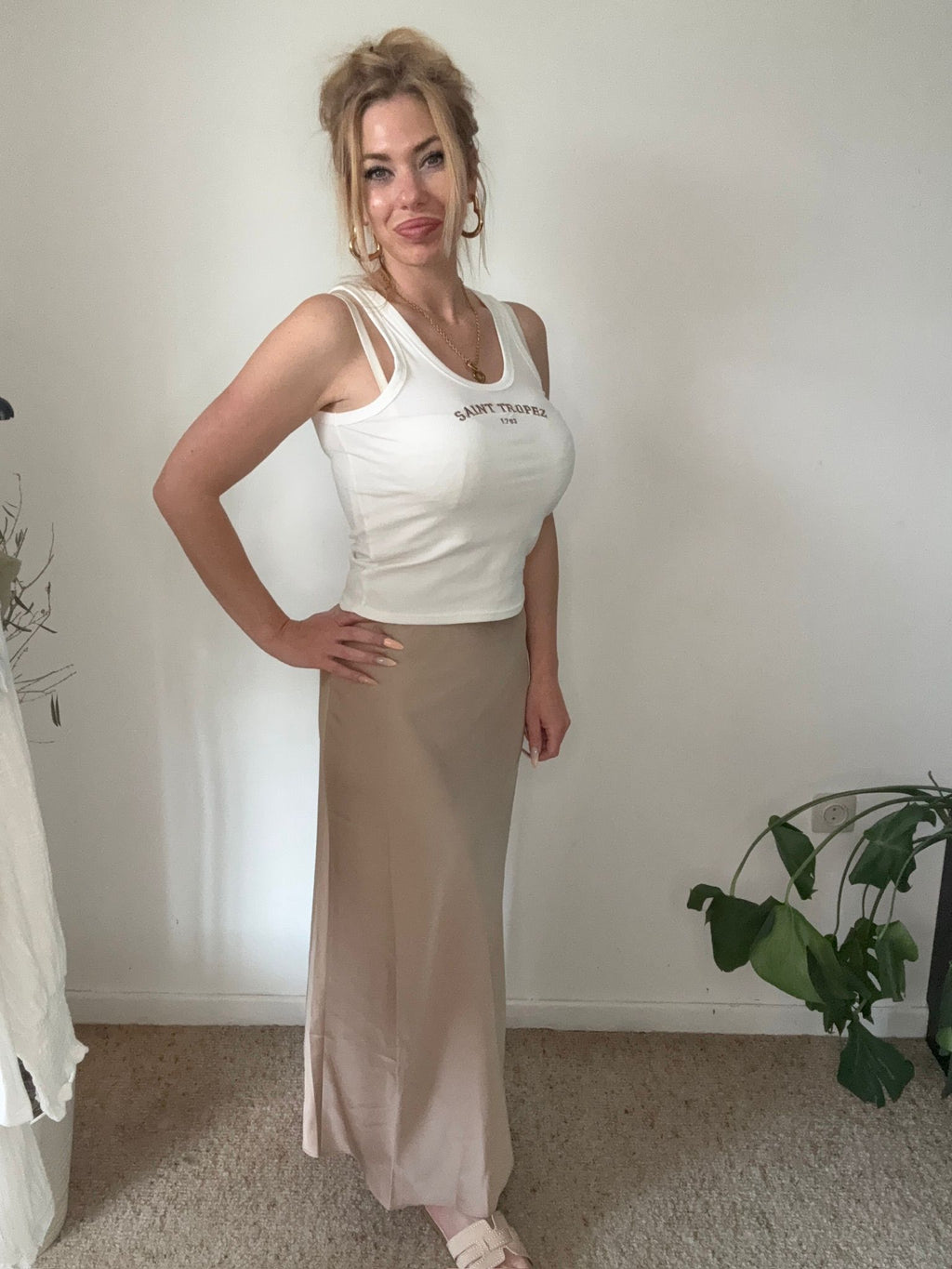 Satin Maxi Rok