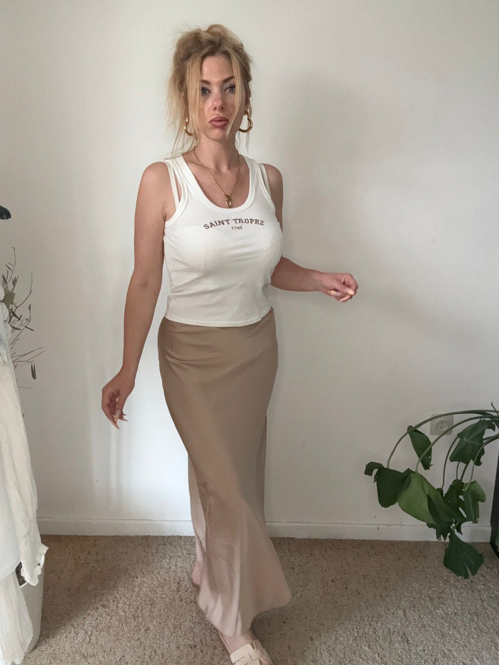 Satin Maxi Rok