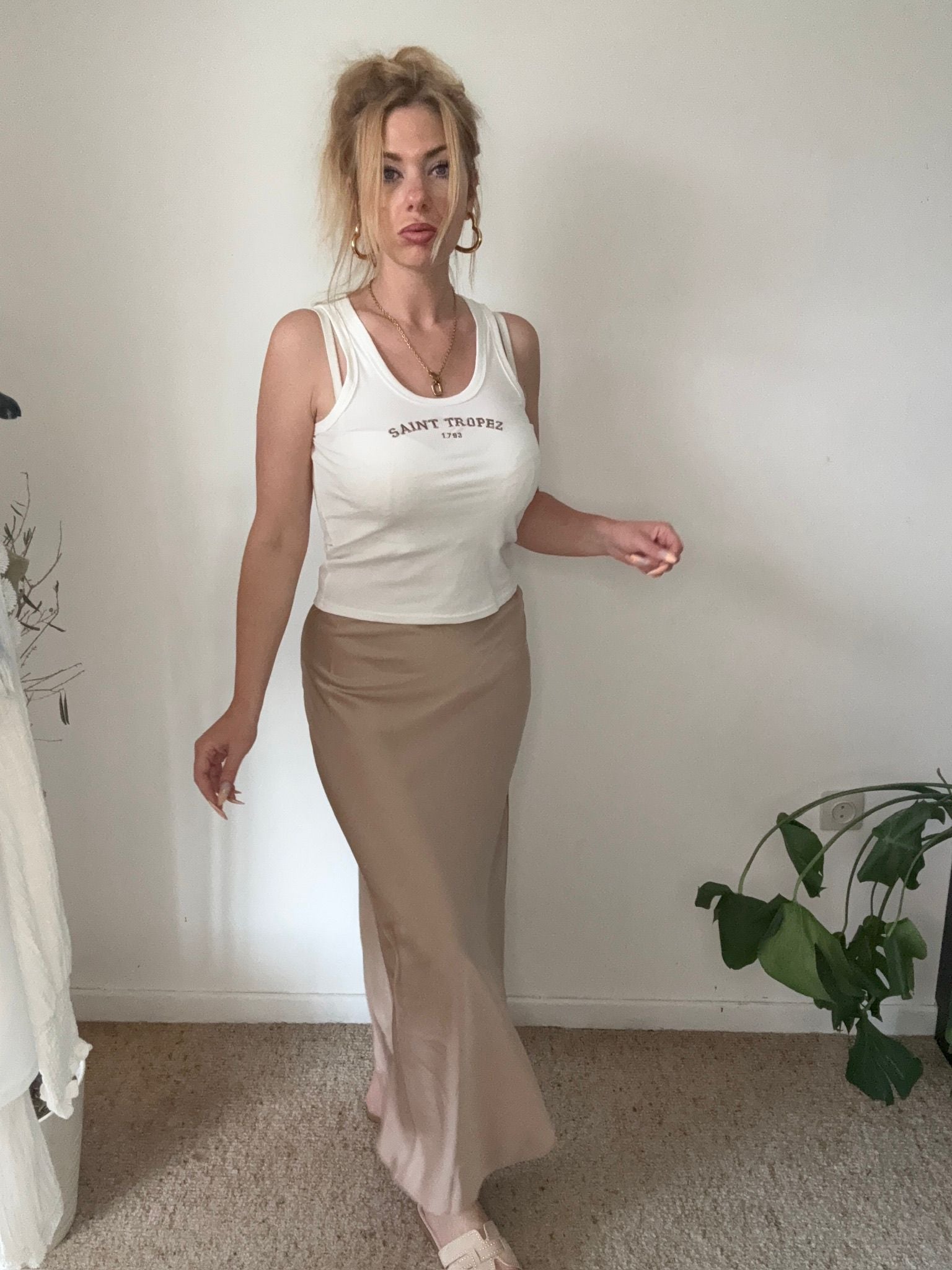 Satin Maxi Rok