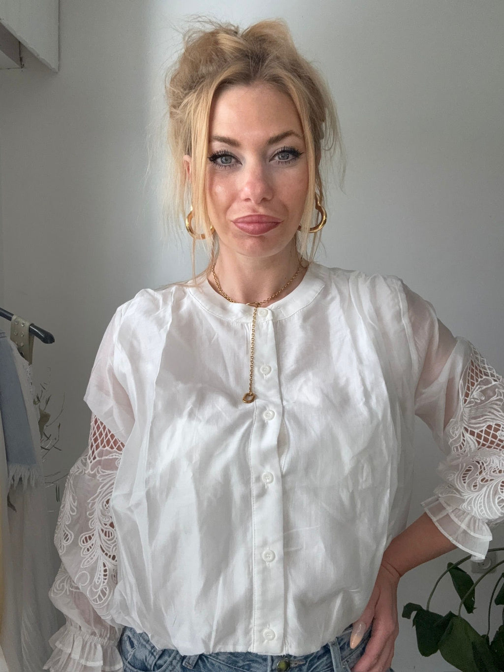 White Lace Blouse