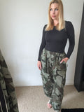 Cargo broek leger motief