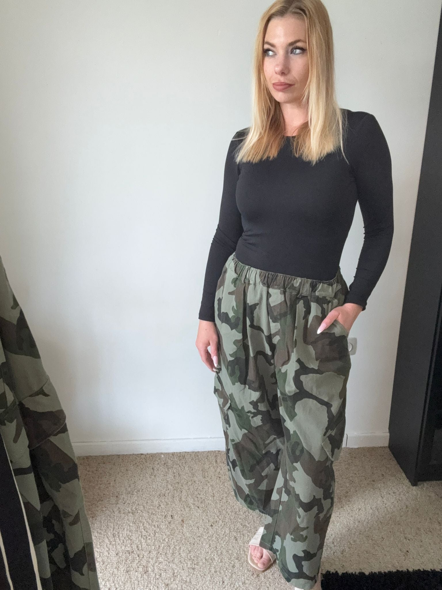 Cargo broek leger motief