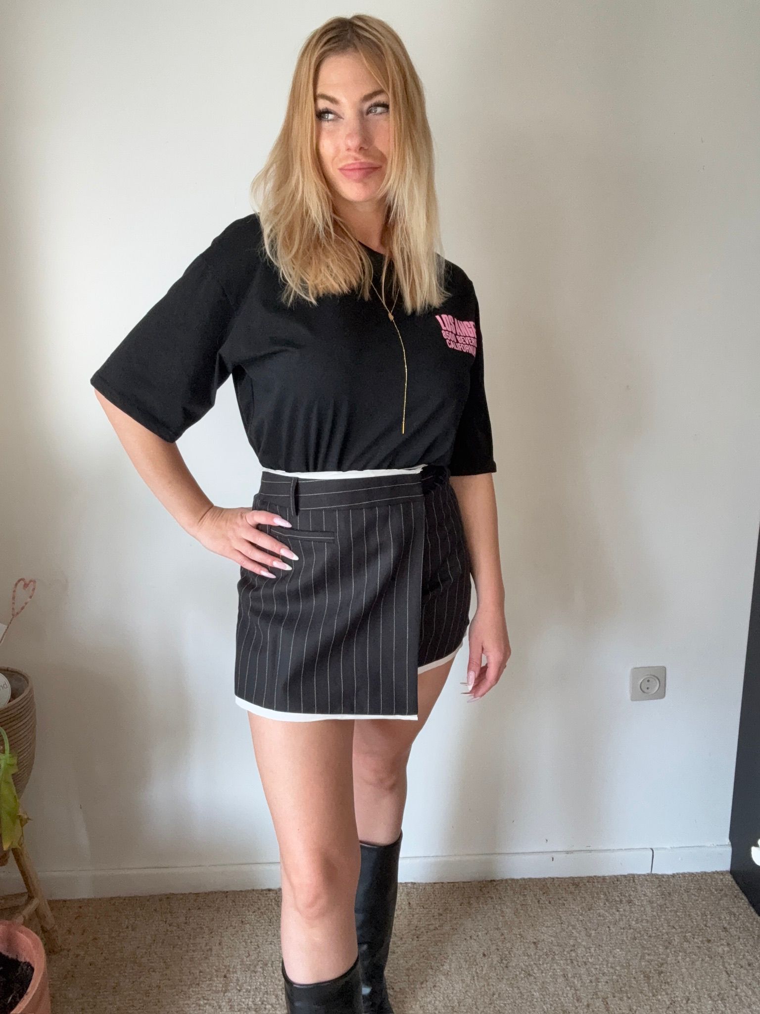 Pinstripe Skort