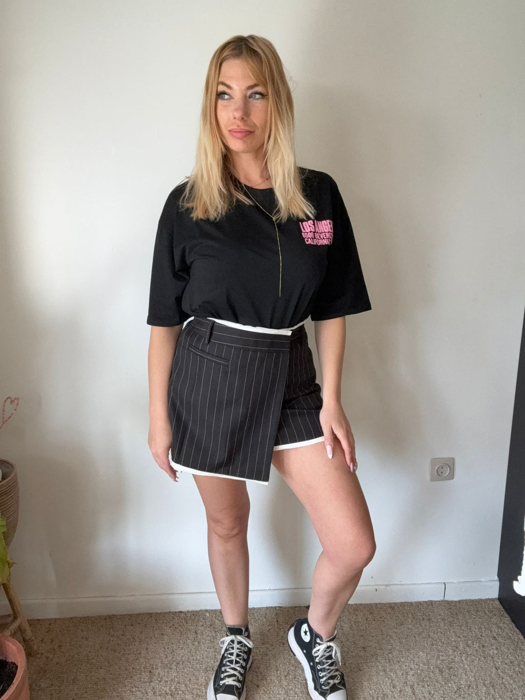 Pinstripe Skort