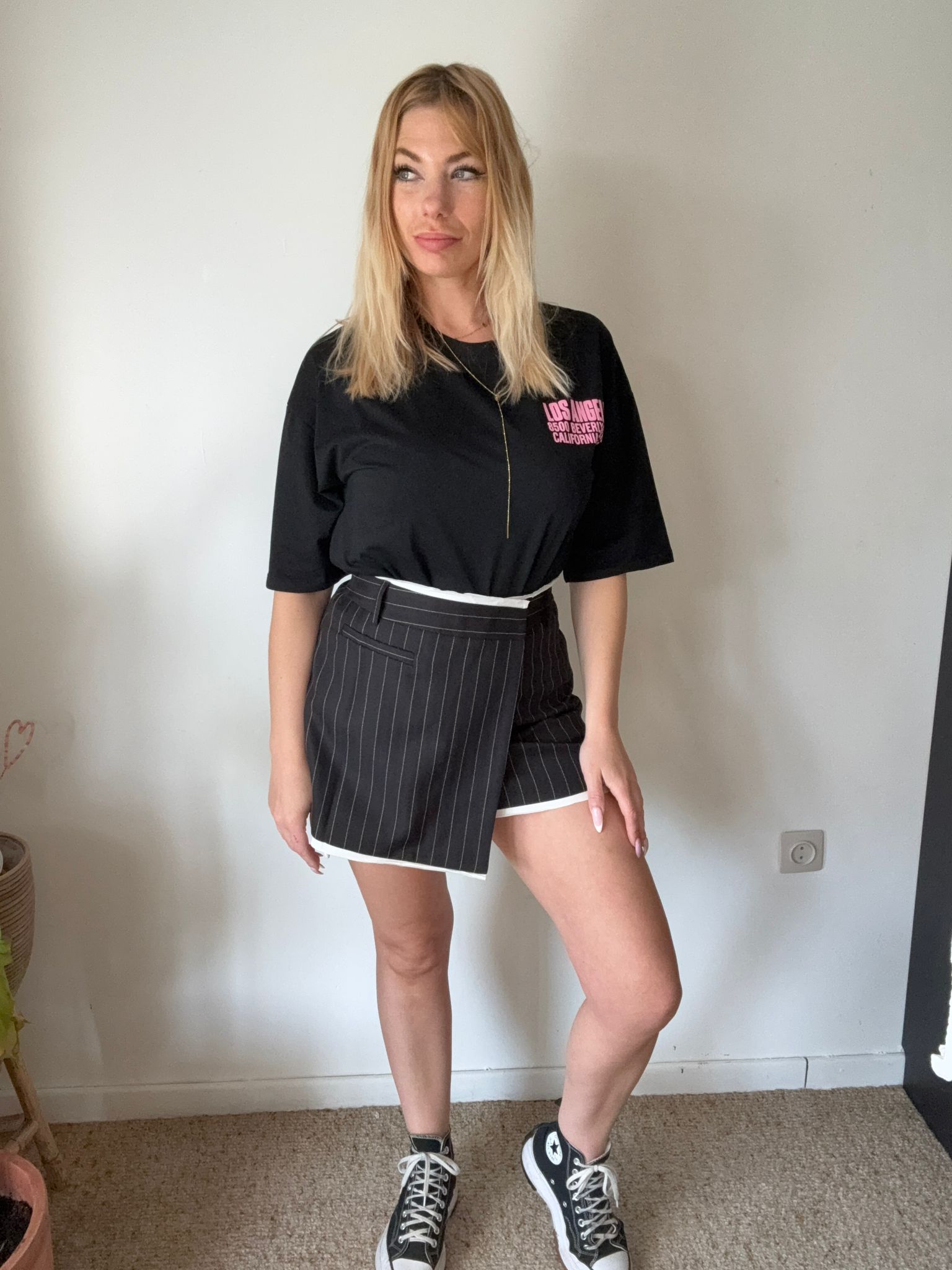 Pinstripe Skort