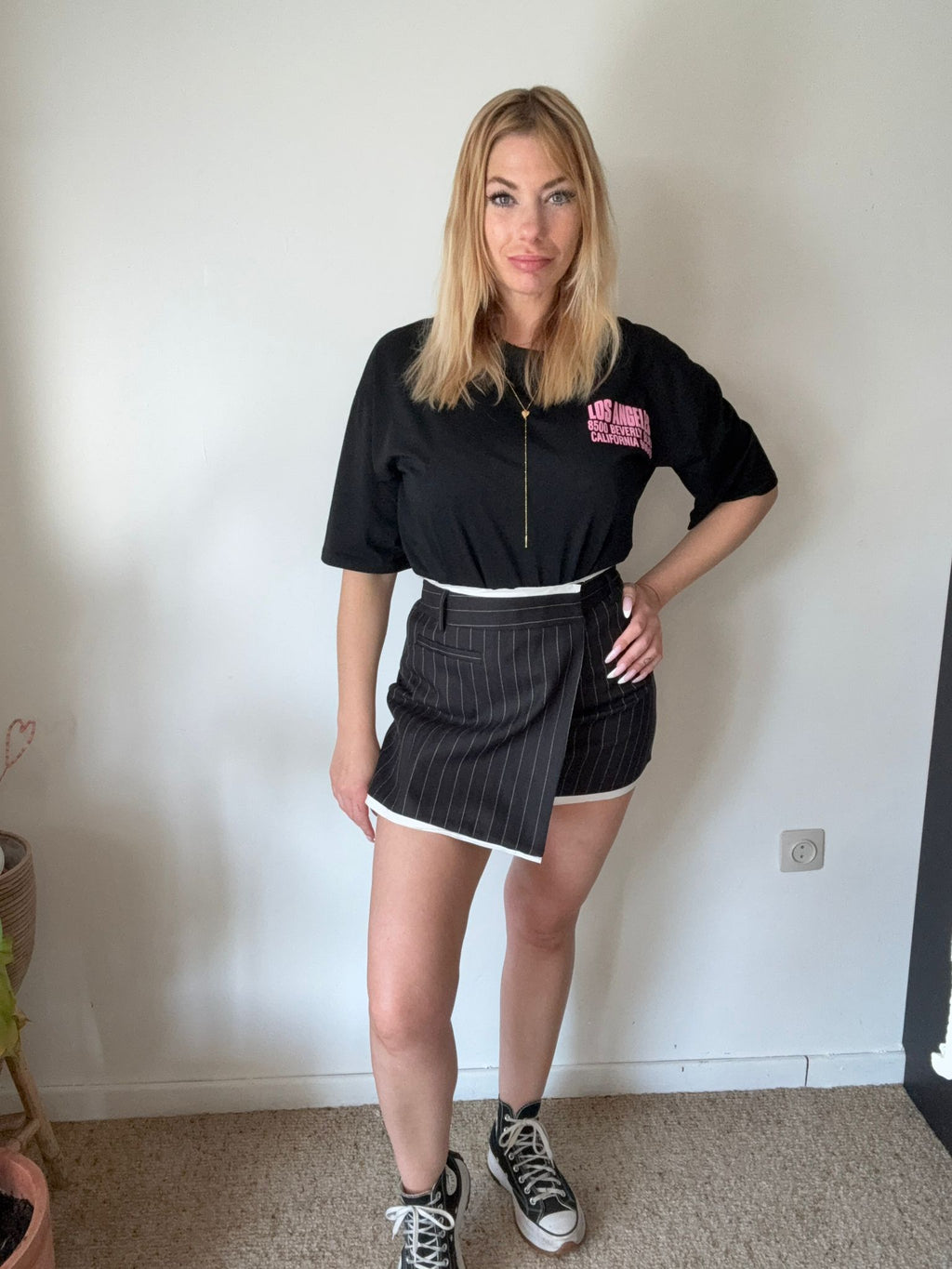 Pinstripe Skort