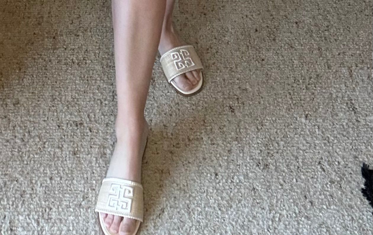 Raffia Logo Slippers