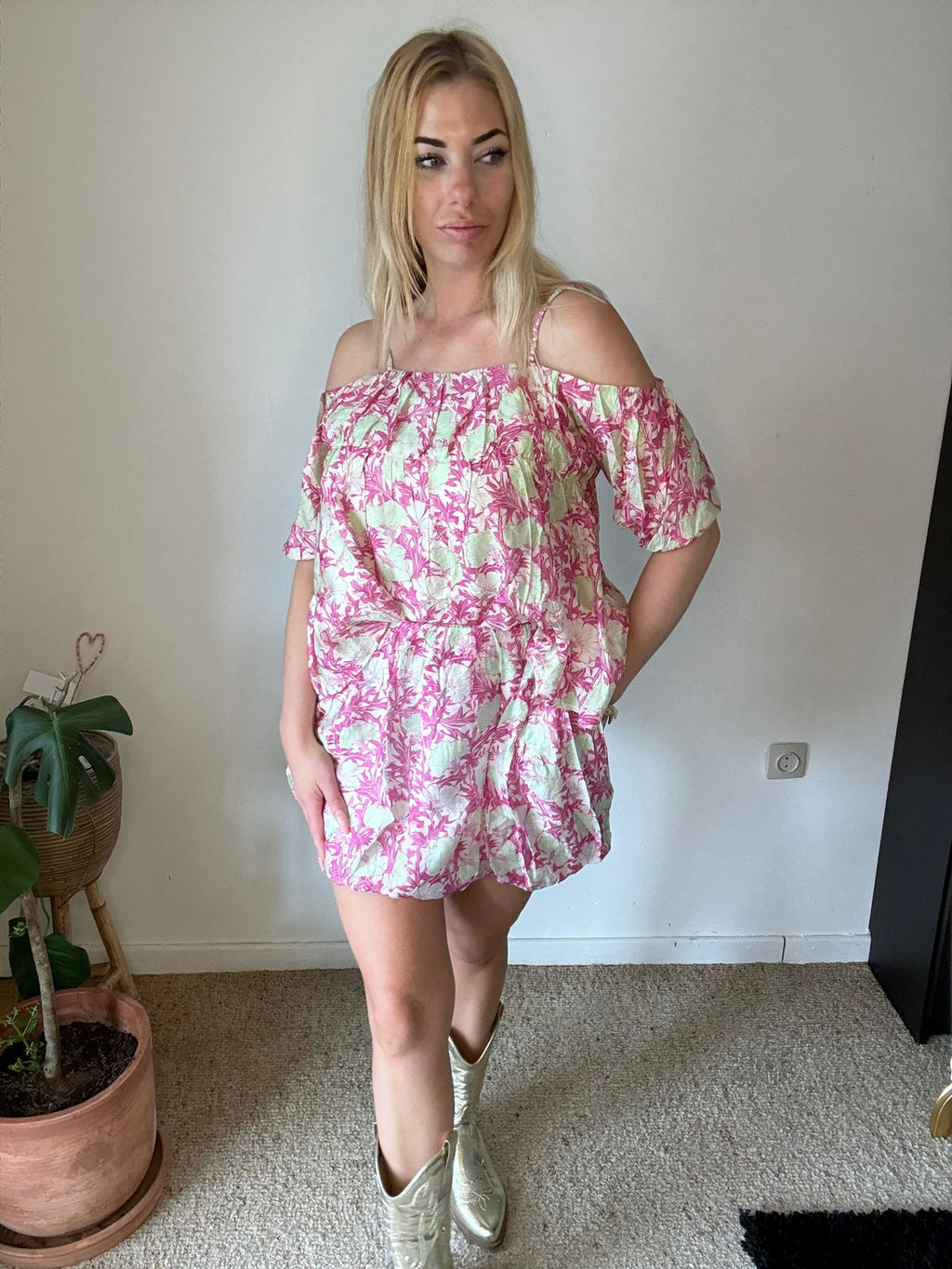 Floral Off-Shoulder Set