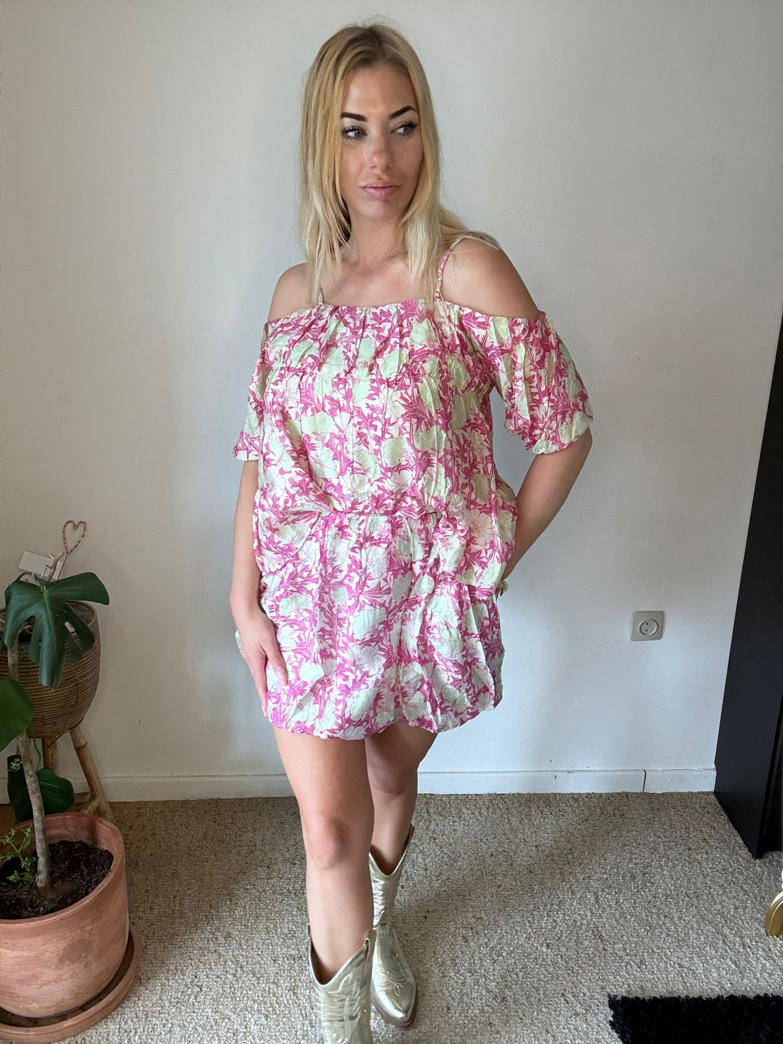 Floral Off-Shoulder Set