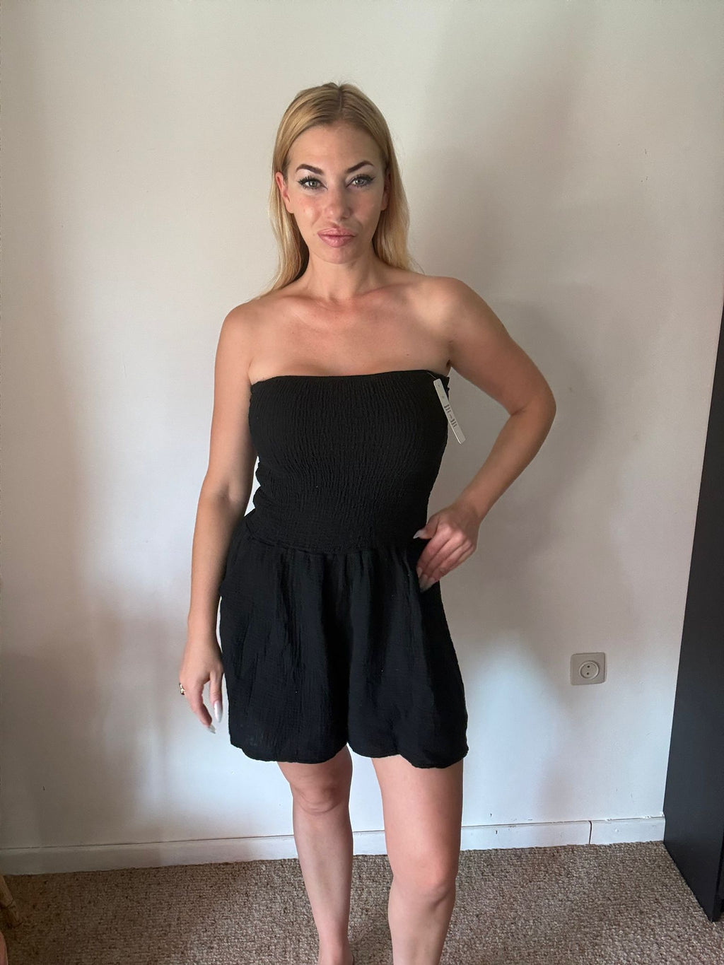 Stretchy Playsuit Zwart