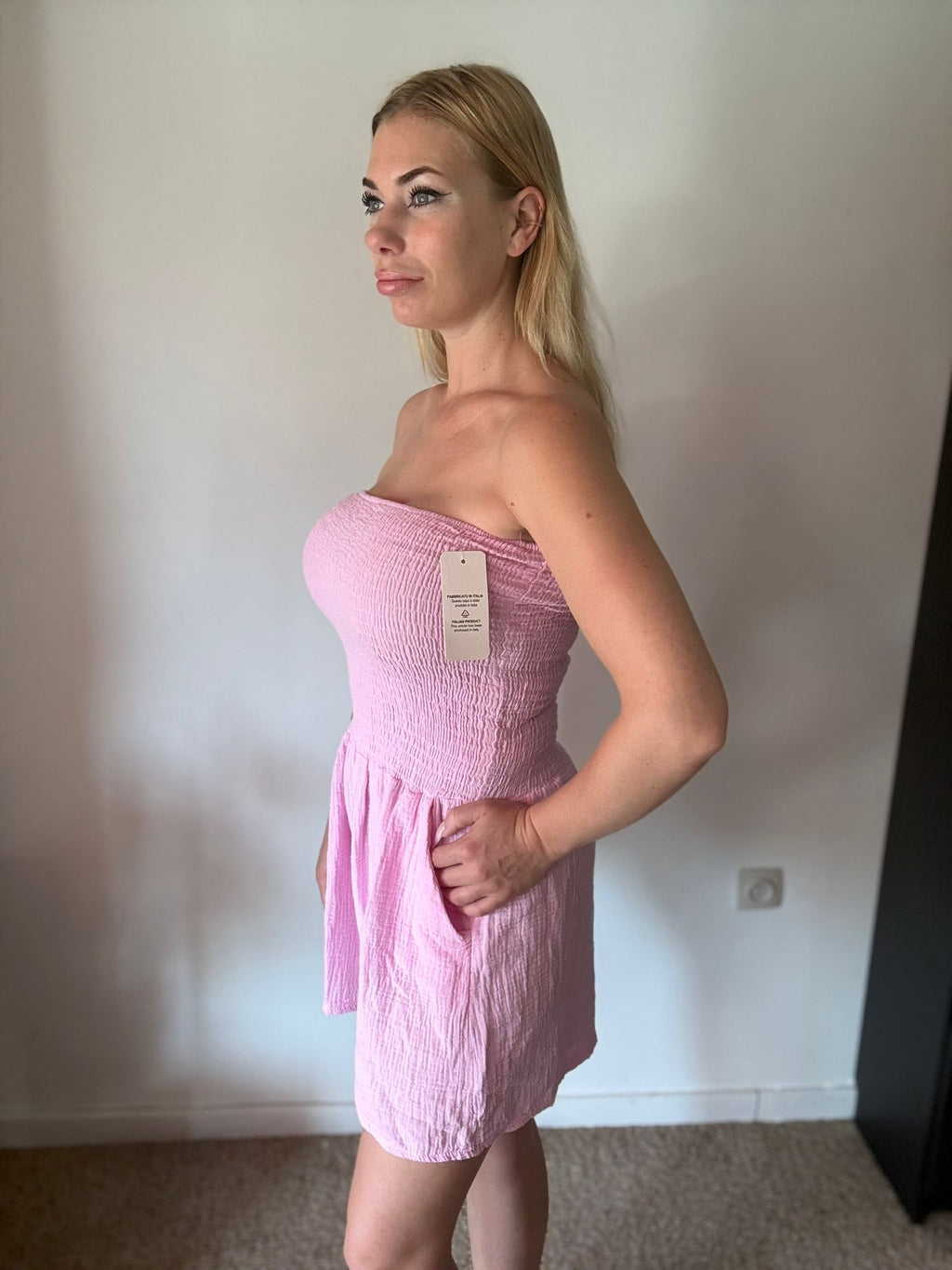 Stretchy Playsuit Roze