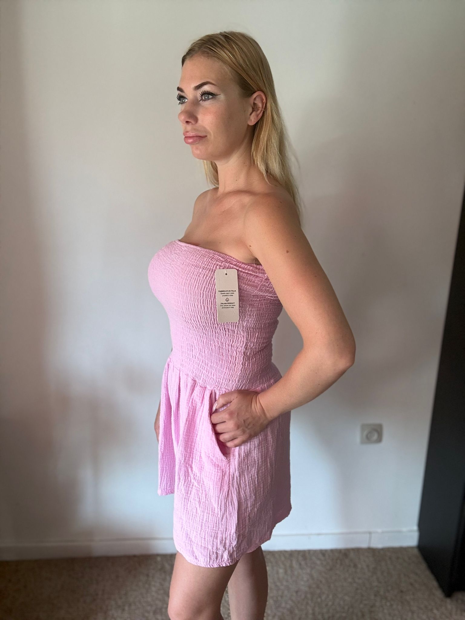 Stretchy Playsuit Roze