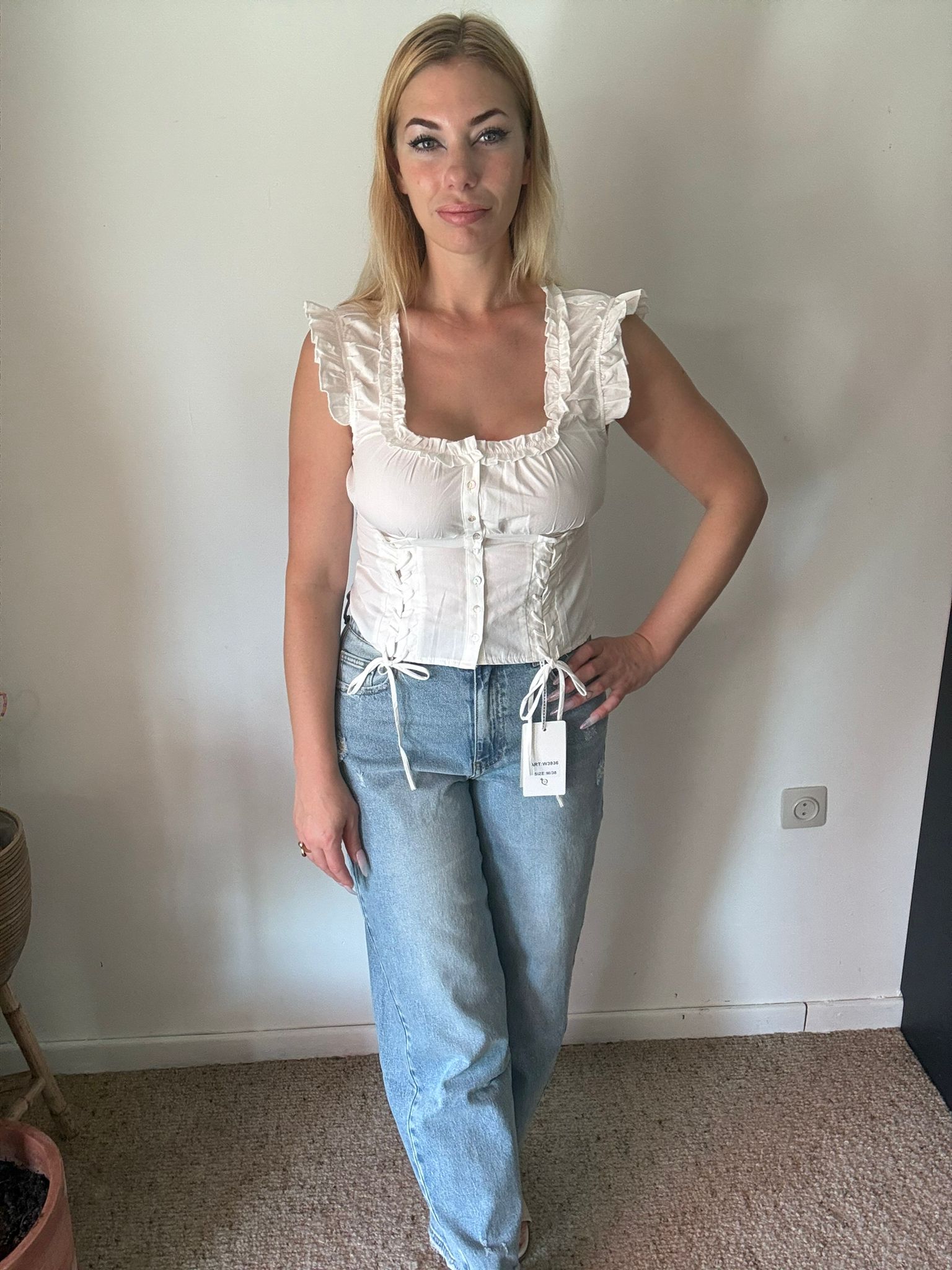 Wide Leg Jeans Light Wash