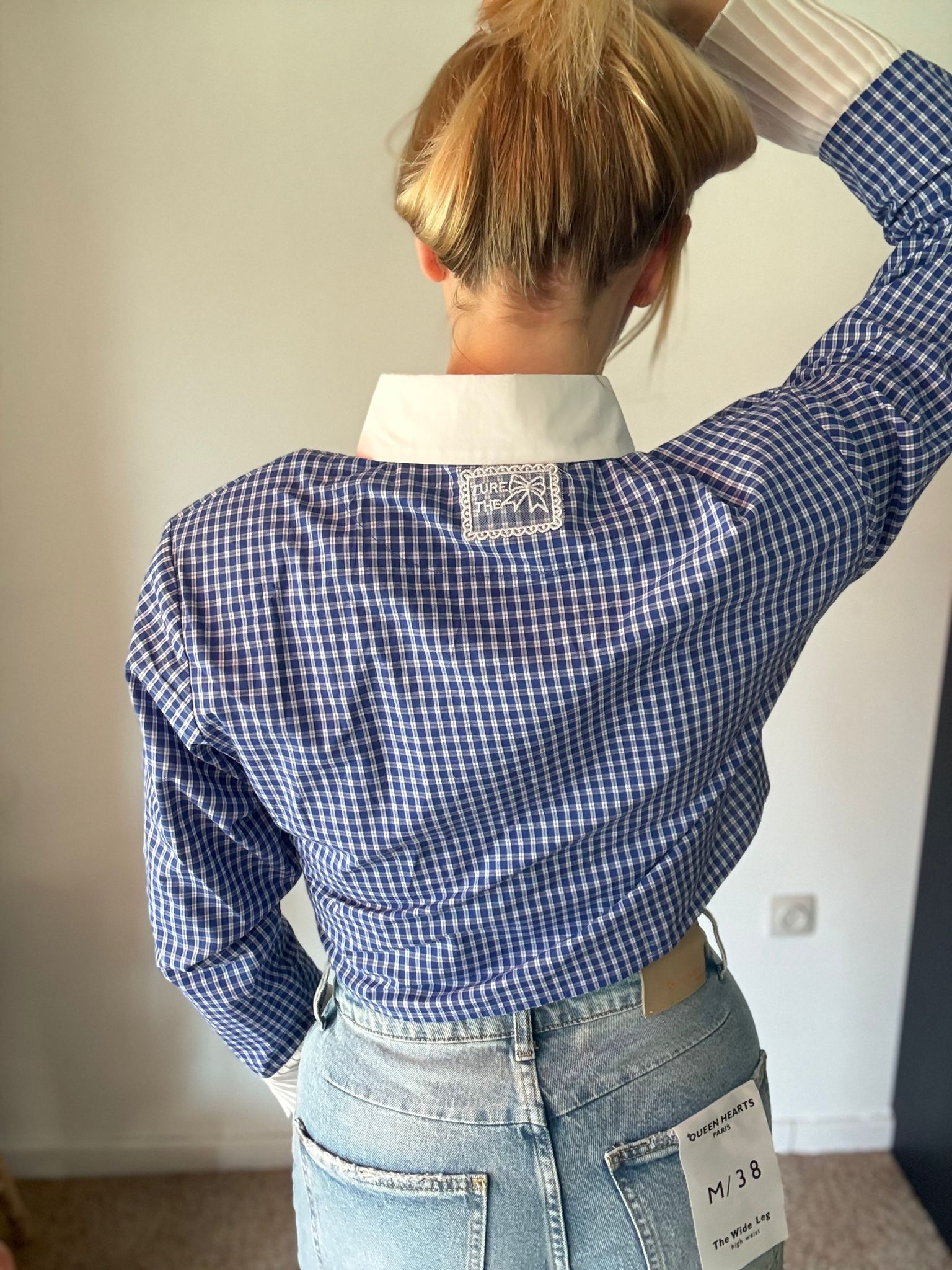 Gingham Crop Blouse