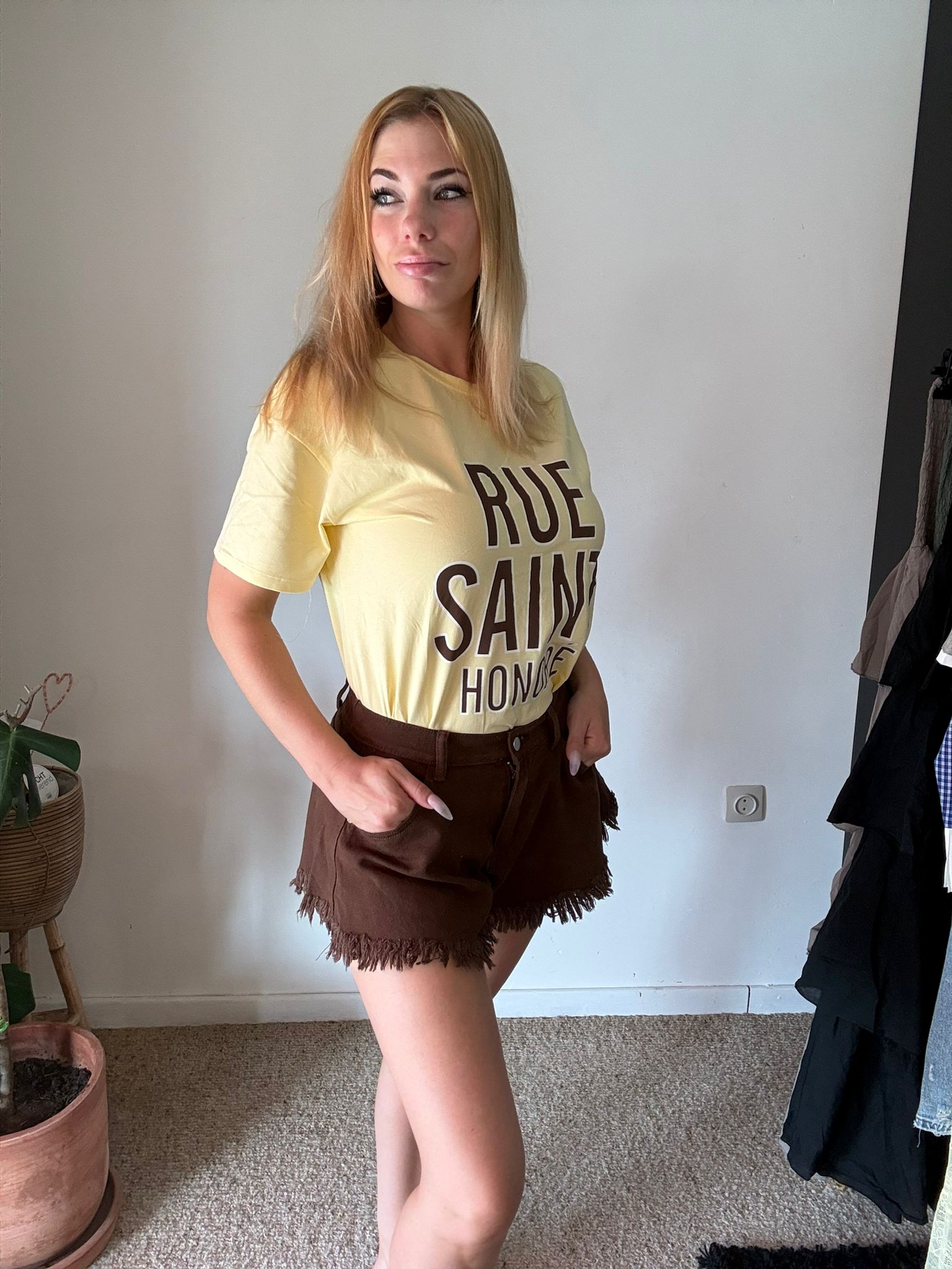 Bruine Franje Short