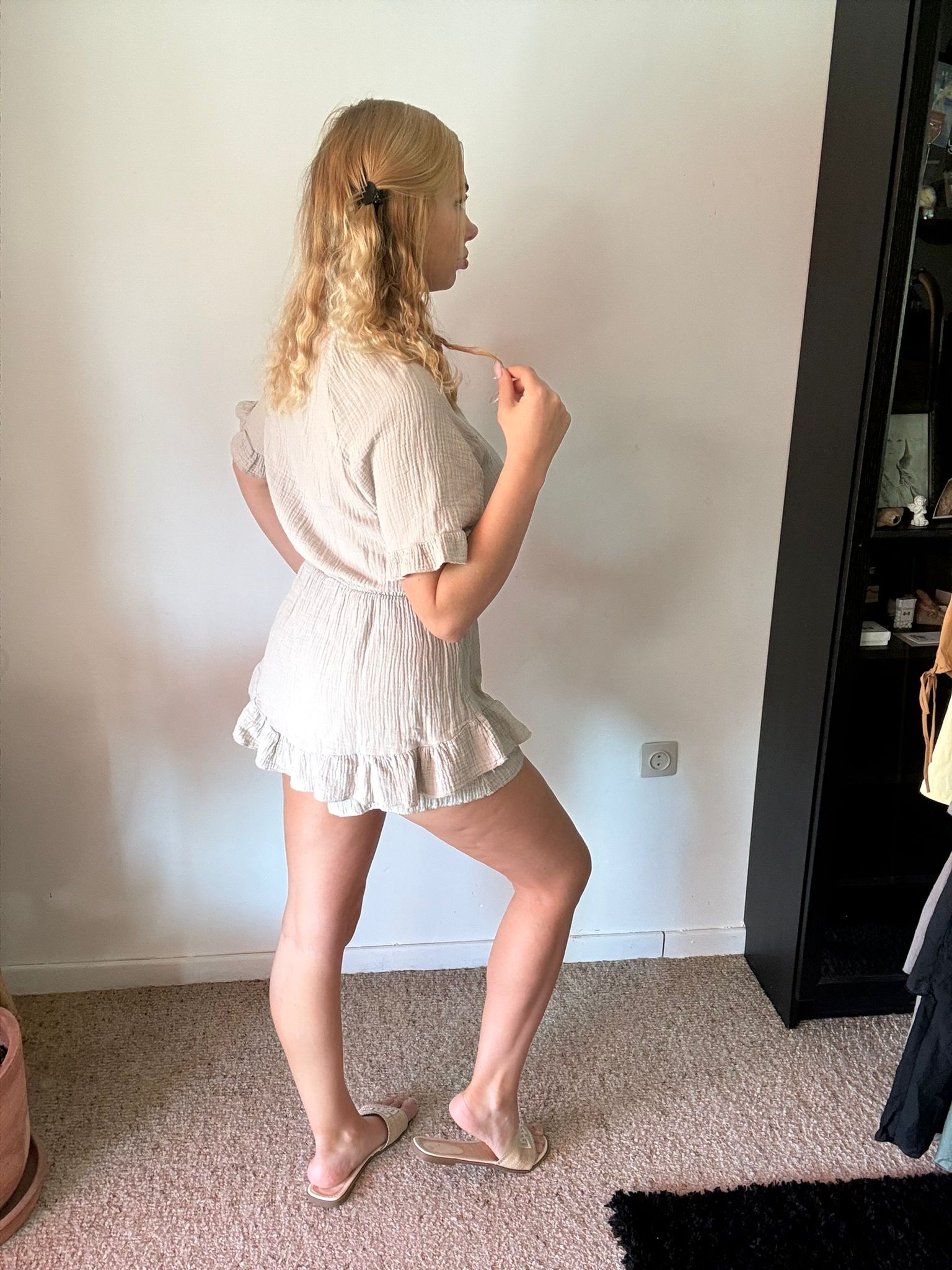 Taupe Playsuit achterkant