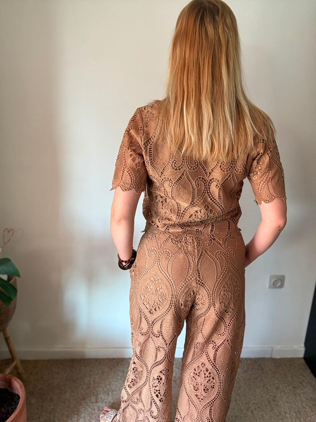 Camel Lace Matching Set - achterkant
