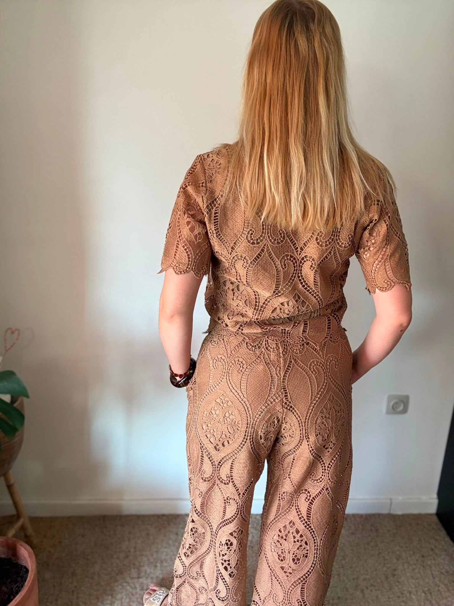 Camel Lace Matching Set - achterkant