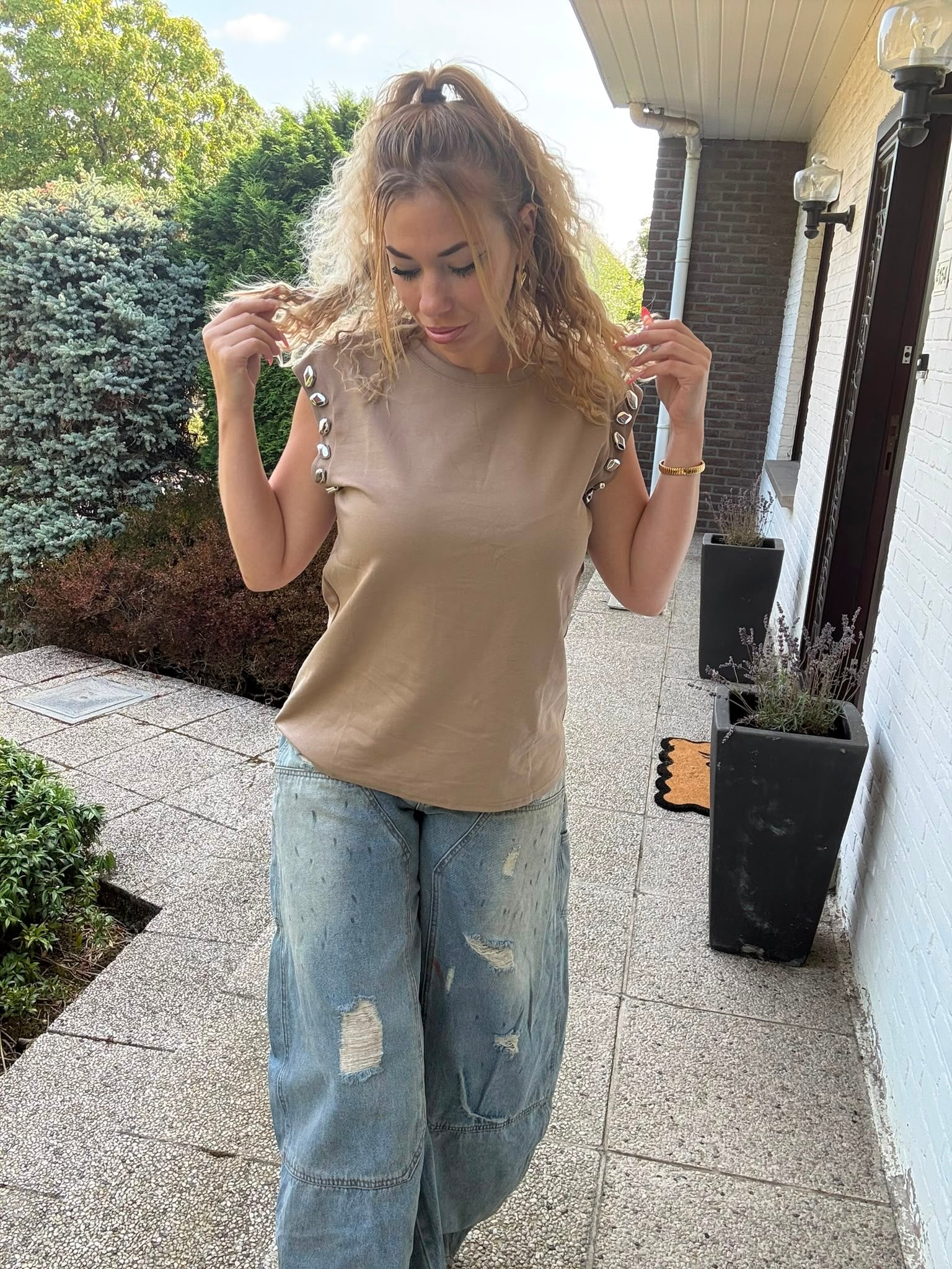 Shoulder Top Camel