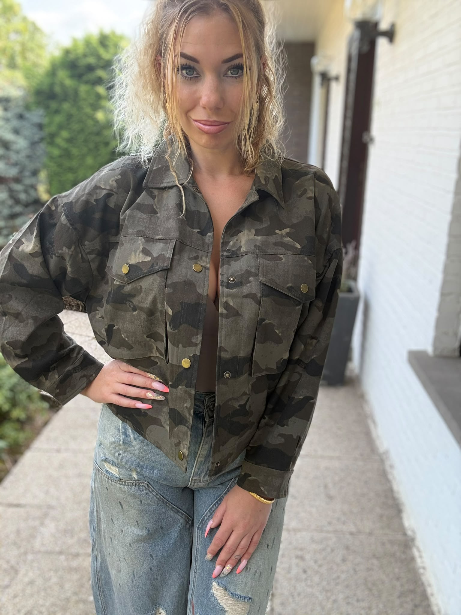 Cropped Jacket Camouflage