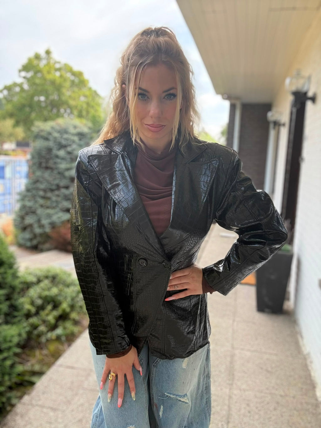 Romy Jacket Black - buiten look