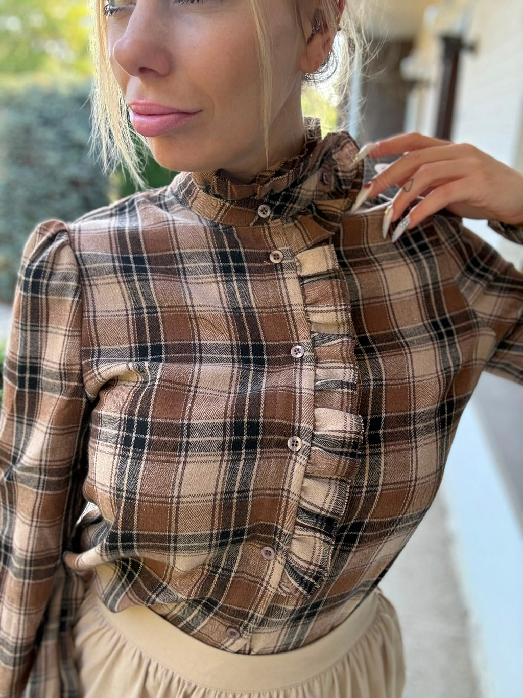 Beige Balloon Minirok achterkant