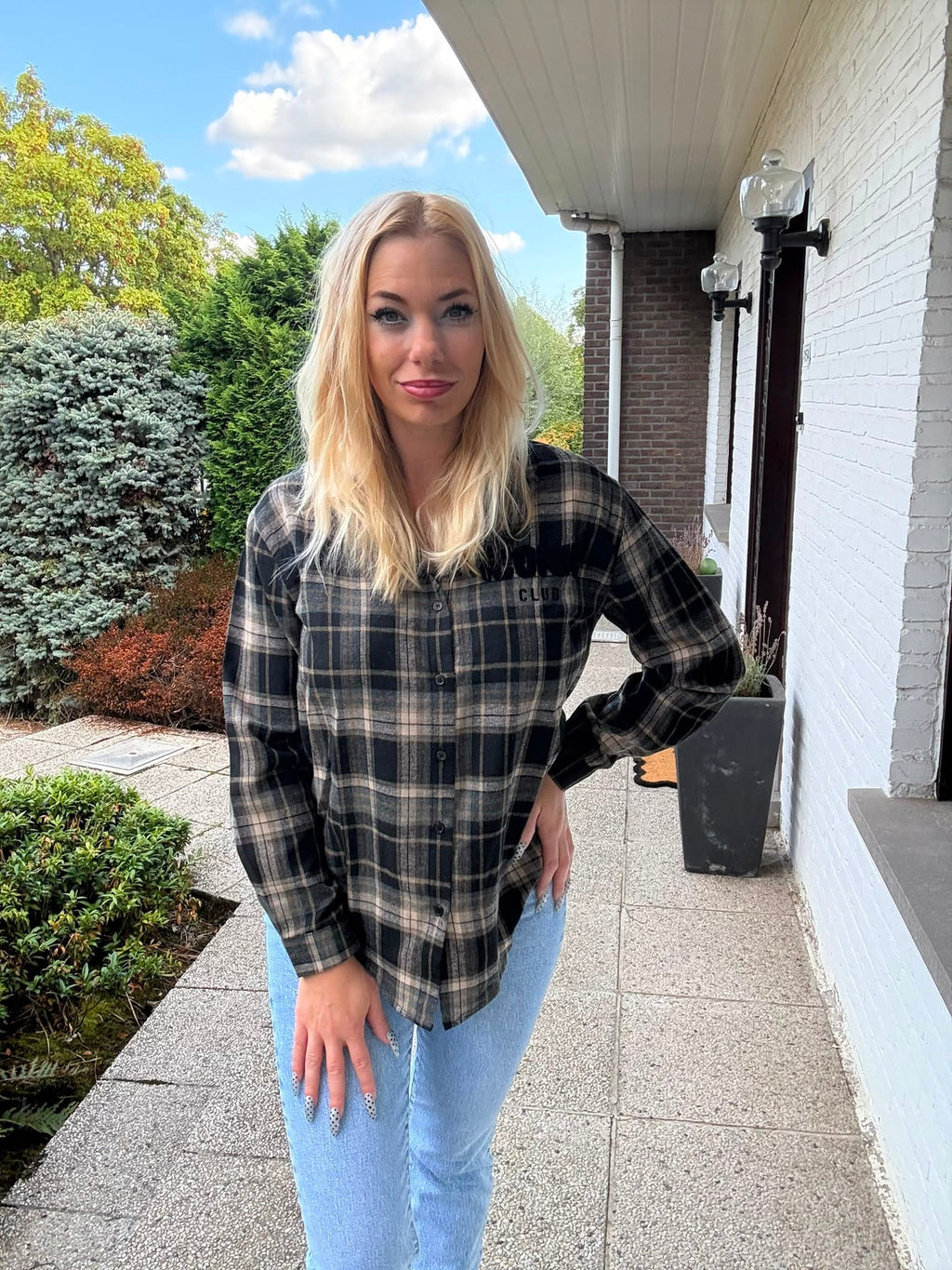 Iconic Blouse Black - rug met ICONIC CLUB tekst