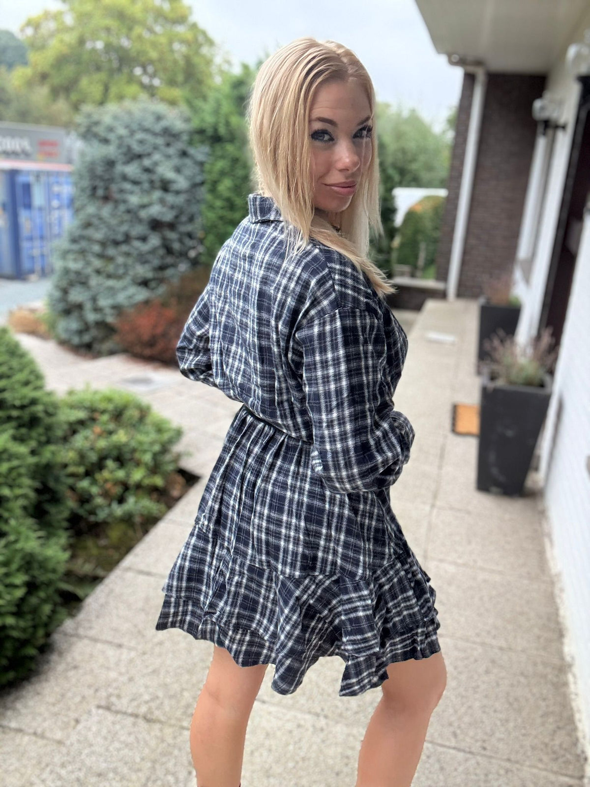 Luca Dress Blue achterkant