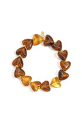Amber Heart Beaded Bracelet