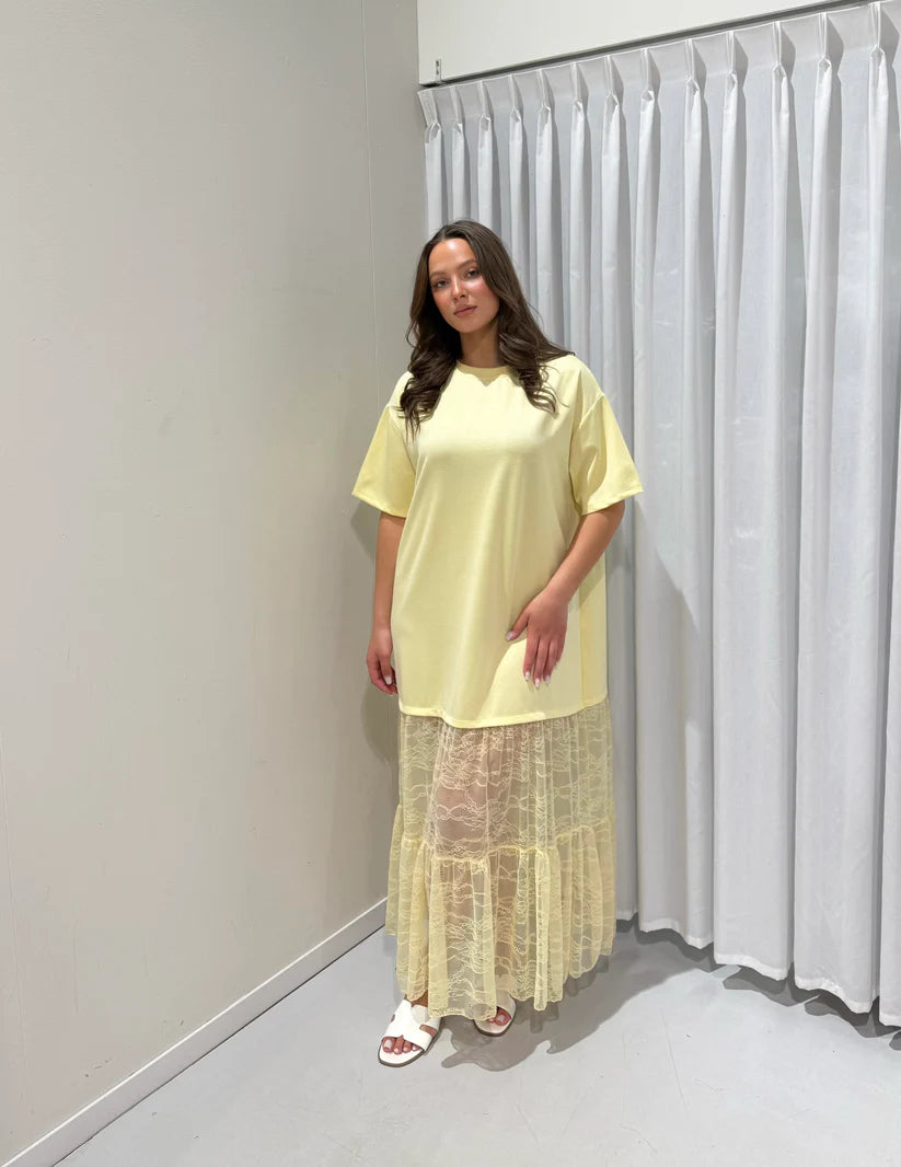 Yellow Lace Maxi Dress