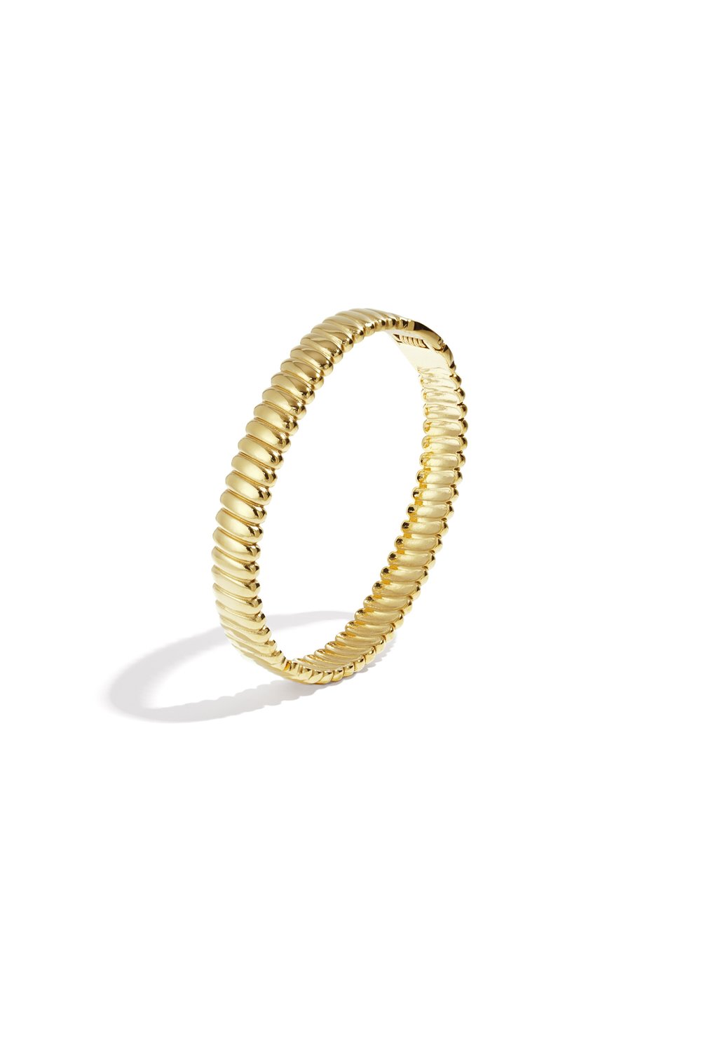 Gold Ribbed Bangle