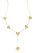 Gold Multi Heart Lariat Necklace