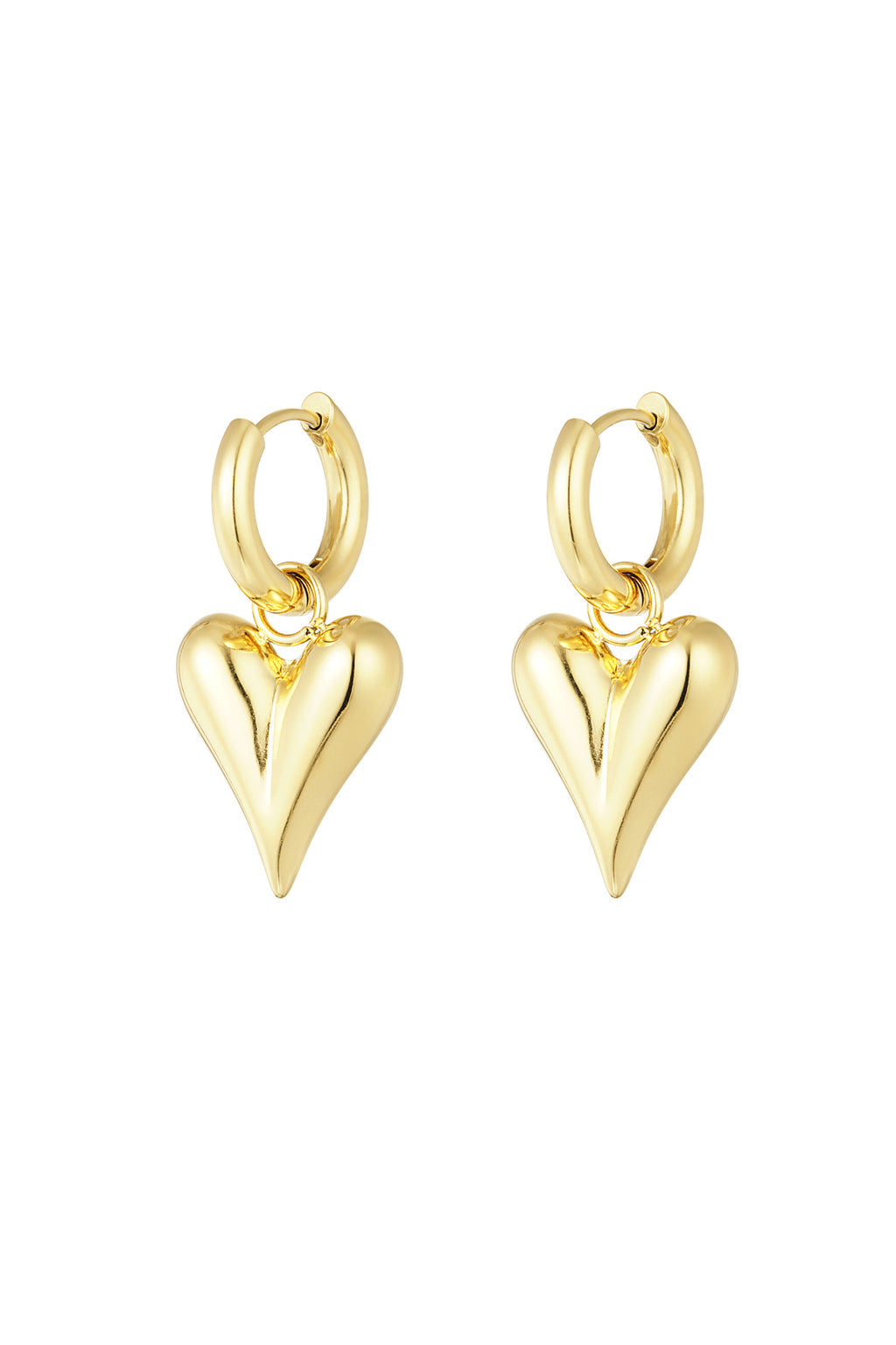 Gold Heart Earrings