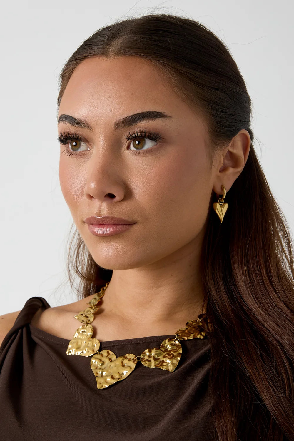 Gold Heart Earrings