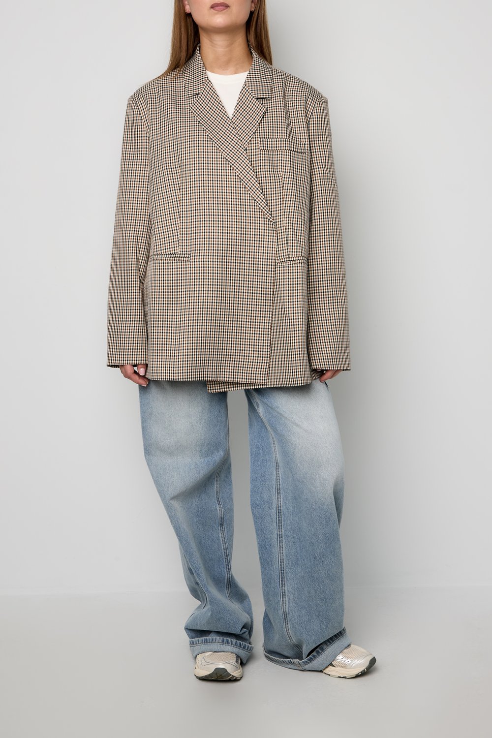 Oversized Ruitjes Blazer