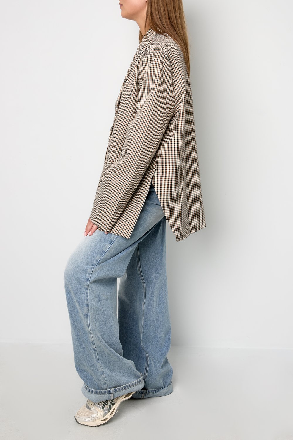 Oversized Ruitjes Blazer