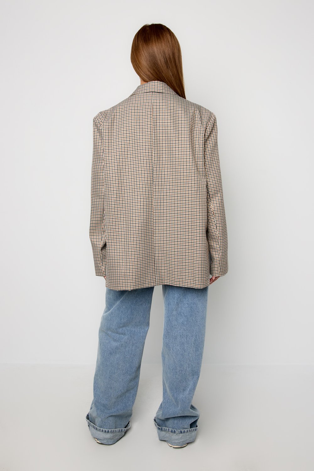 Oversized Ruitjes Blazer