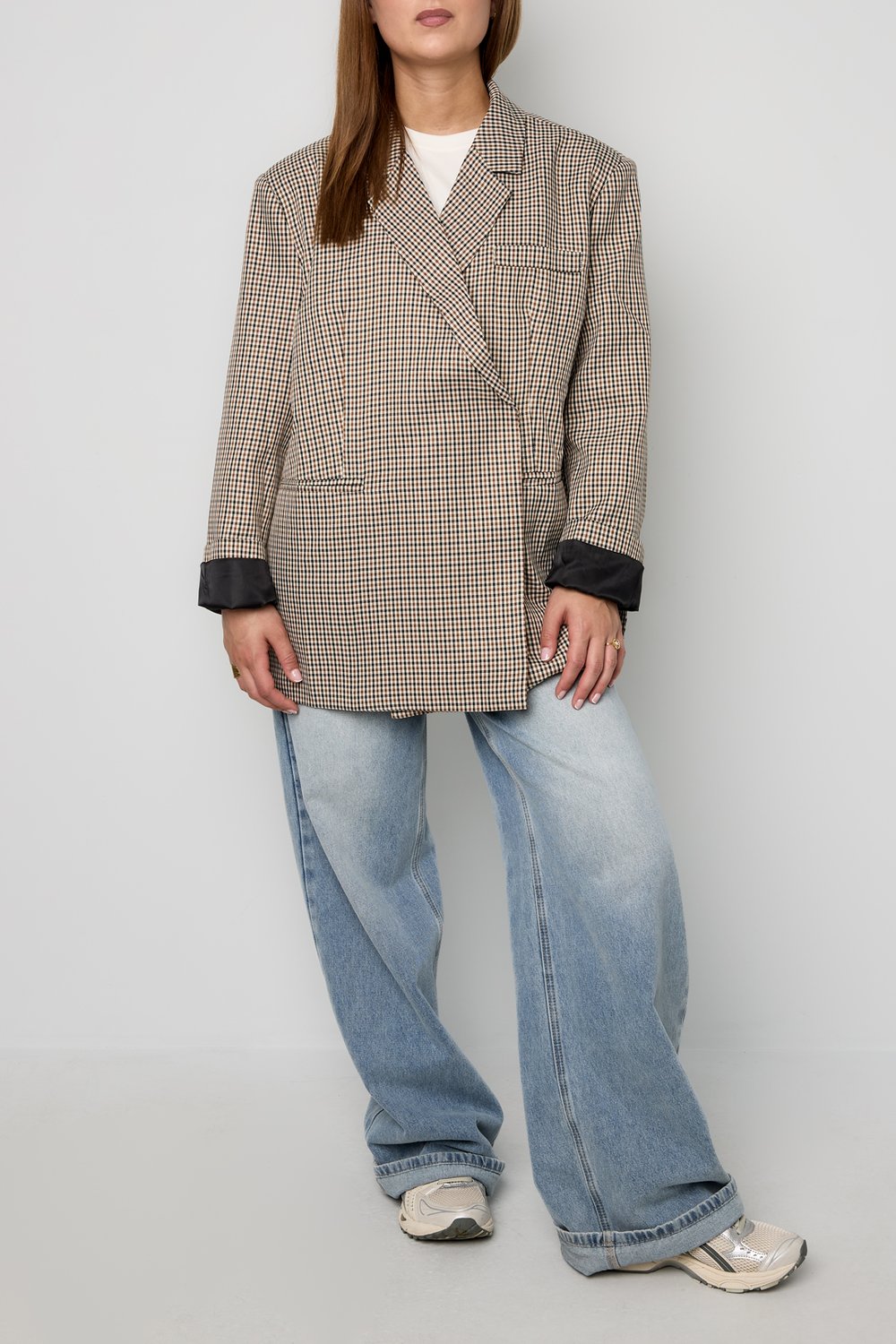 Oversized Ruitjes Blazer